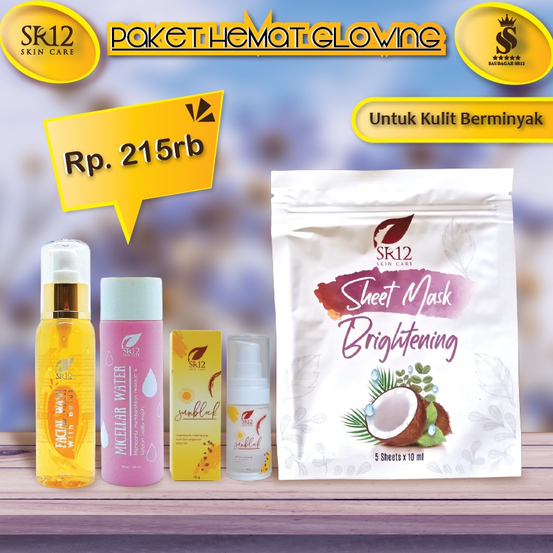 PAKET HEMAT GLOWING!!! PAKET HEMAT GLOWING UNTUK JENIS KULIT BERMINYAK/PAKET PENCERAH WAJAH / Paket perawatan wajah original / premium / berkualitas / termurah / terbaik / bagus / bpom / saudagarsr12