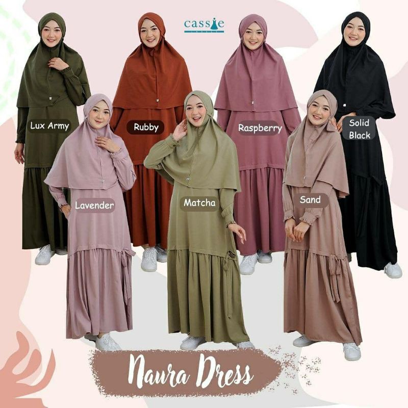 NAURA DRESS GAMIS SYARI by CASSIE LABELS