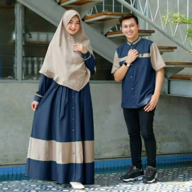 ( COD )  Gamis couple pasangan baju kondangan suami istri