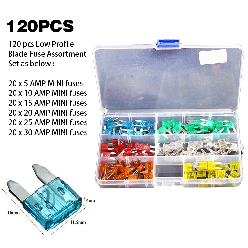 Sekering Tancap Micro/Fuse DX Micro/Sekring Mikro/Sekring Fuse Mikro 120 PCS Untuk Mobil