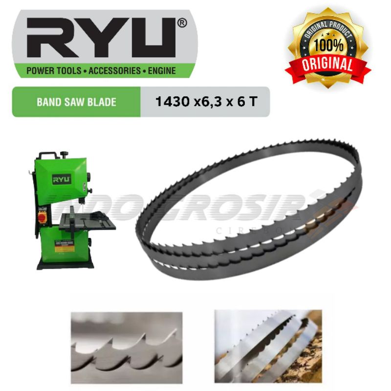 RYU Mata Gergaji BandSaw 1430 x 6.3 x 6T dan 1430 x 10 x 6T  RBS 8 inch Band Saw Blade 6.3 Mm dan 10Mm