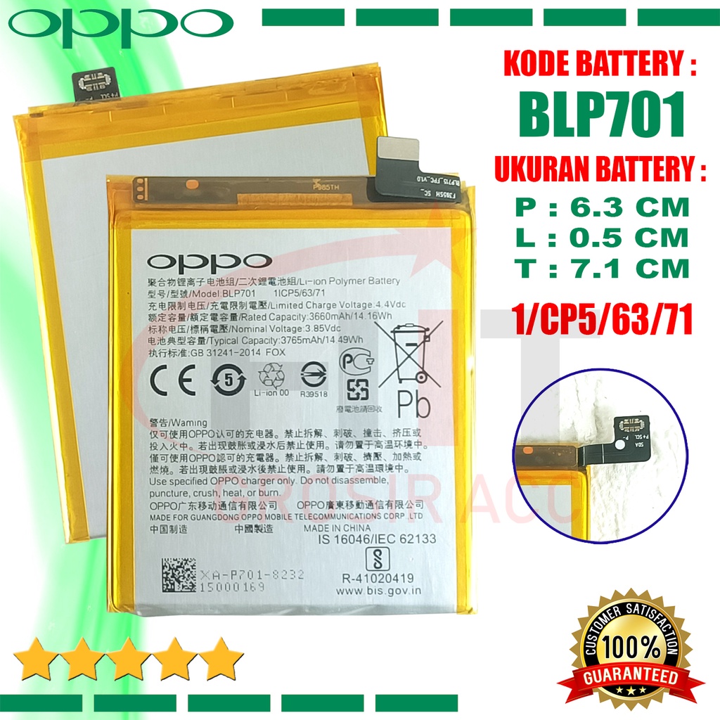 Baterai Battery BLP701 OPPO Realme X Oppo K3 Reno Life