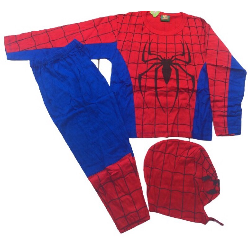 Baju KOSTUM SPIDERMAN ANAK anak /setelan kostum spiderman anak