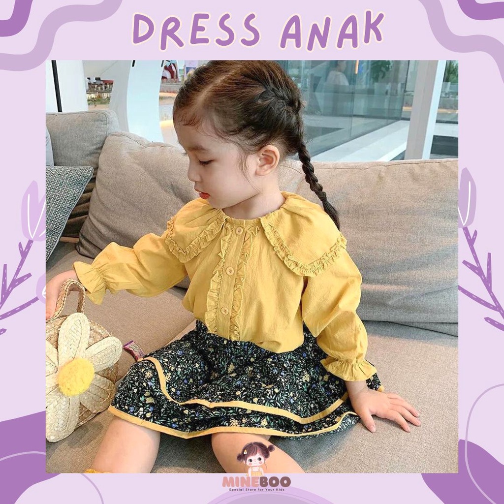 mineboo SET YEE RIN 2152 EBV Baju Setelan Anak Perempuan Import Berkualitas