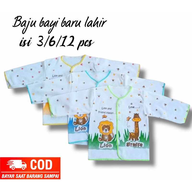 baju bayi baru lahir isi 12 pcs