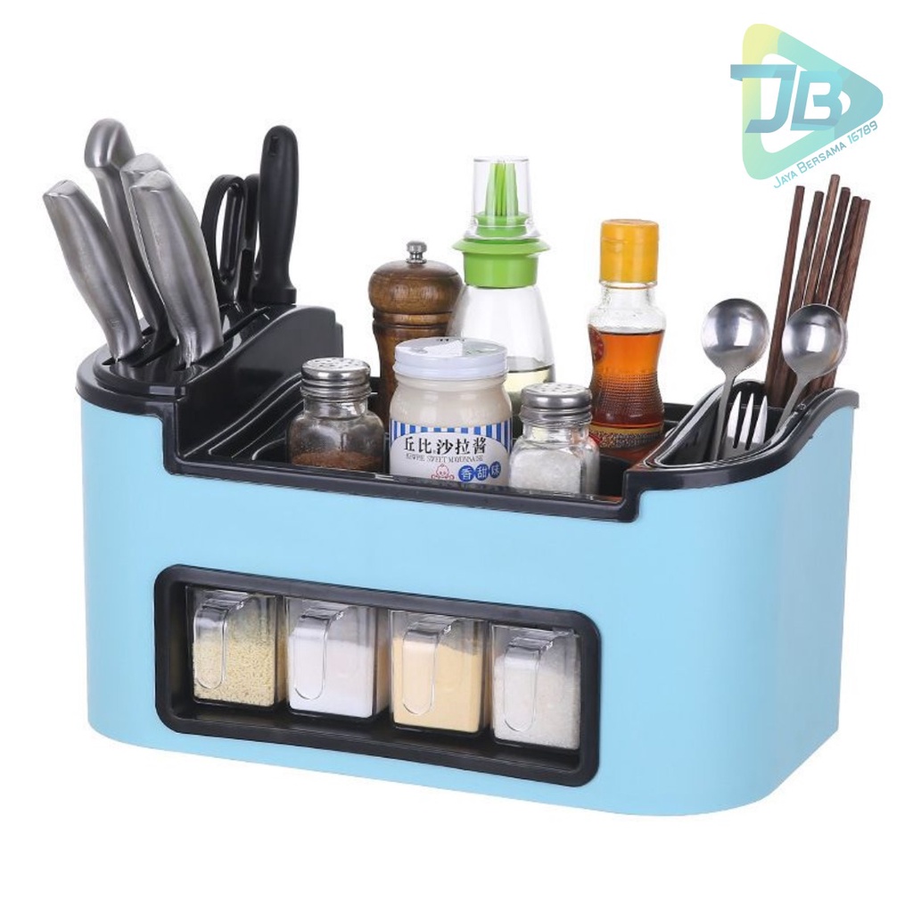 RT103 Tempat Bumbu Dapur Rak Bumbu Dapur Tempat Pisau Sendok Rak Alat Memasak Kotak Bumbu Rak Dapur Bumbu 4 Laci JB5526