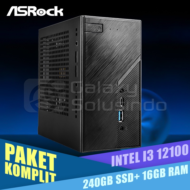 PAKET Asrock DESKMINI B660 Intel i3 12100 + SSD 240Gb + Memory 16GB - PC Mini