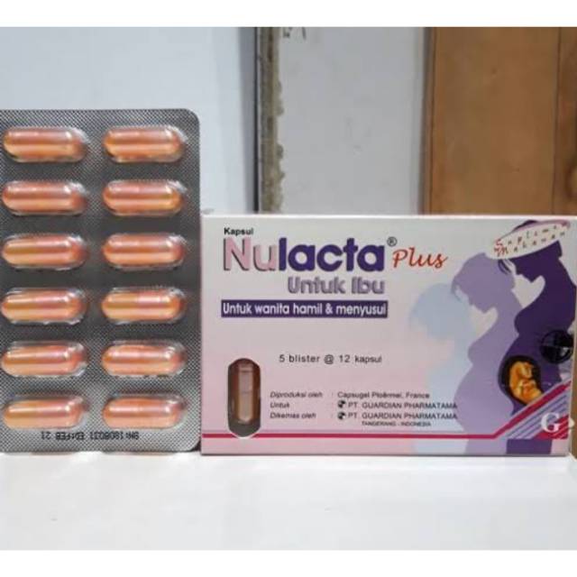 NULACTA PLUS UNTUK IBU ( UNTUK WANITA HAMIL DAN MENYUSUI ) 1 STRIP  12 KAPSUL