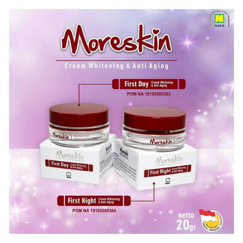Moreskin First Day And Night Anti Aging - Cream Pencerah Nasa