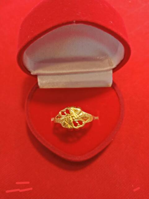 Cincin No 12 anak dan dewasa emas asli kadar 700 70% 22 1 satu gram gold cantik rantai guess mickey r