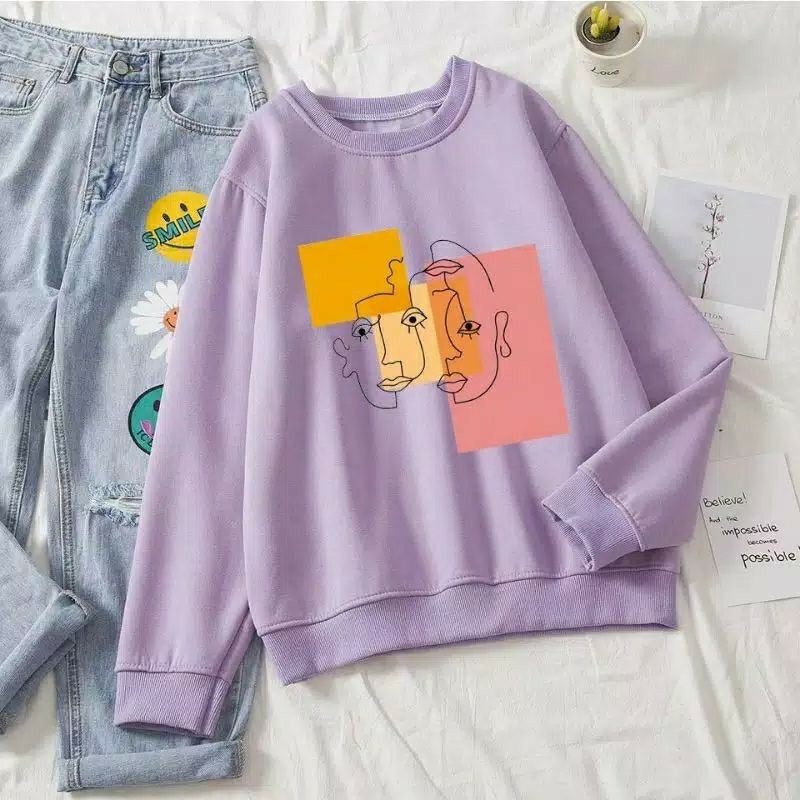 AESTHETIC SWEATER WANITA - ATASAN TEBA TERMURAH