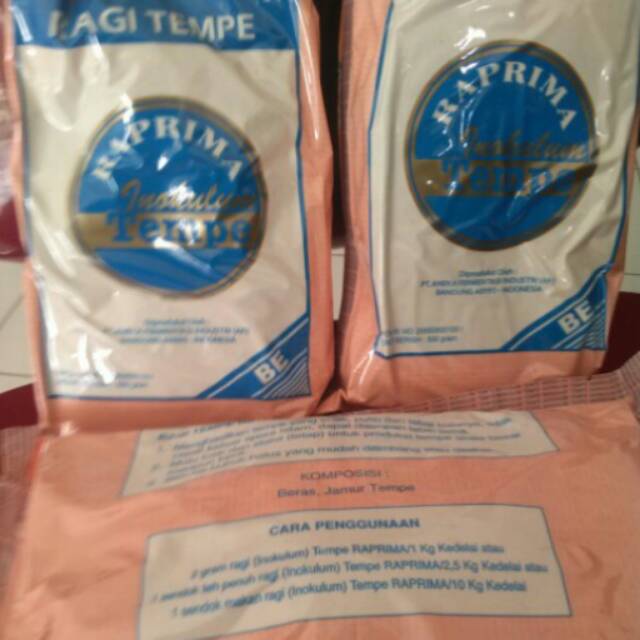 Ragi tempe raprima 500gr untuk membuat tempe