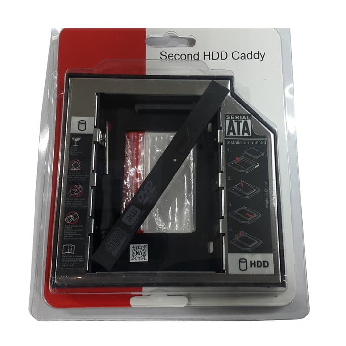 HDD Caddy 12.7 mm Tebal SATA to SATA DVD SLOT To HDD SLOT SSD CADDY