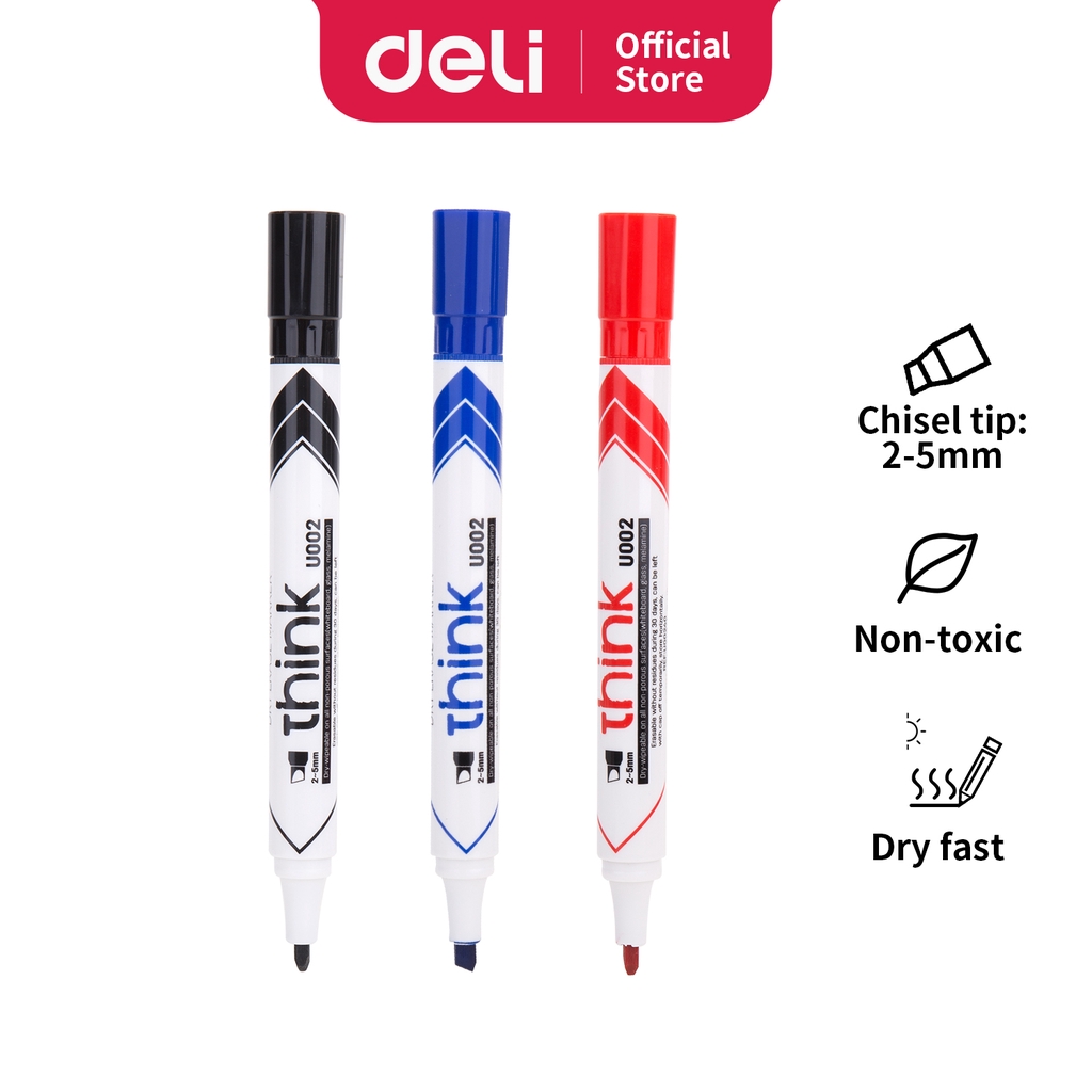 

Deli Spidol Whiteboard Marker 2-5mm 1pc mudah di hapus dan tidak beracun EU002X0