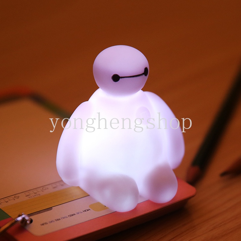 Lampu Malam LED 7 Warna Bentuk Big Hero 6 BayMax Untuk Dekorasi Meja