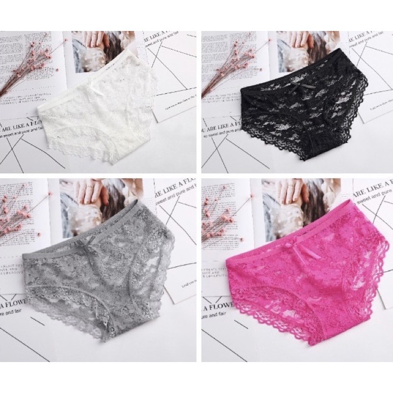 dalaman wanita CD renda brukat import celana dalam seamless fashion no: 017-1