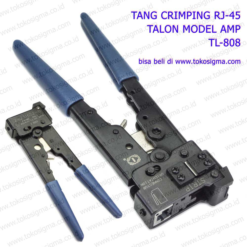 MODULAR PLUG RJ-45 CRIMP STRIP CUT TANG Crimping Tool TL-808 MODEL AMP 2-231652-0