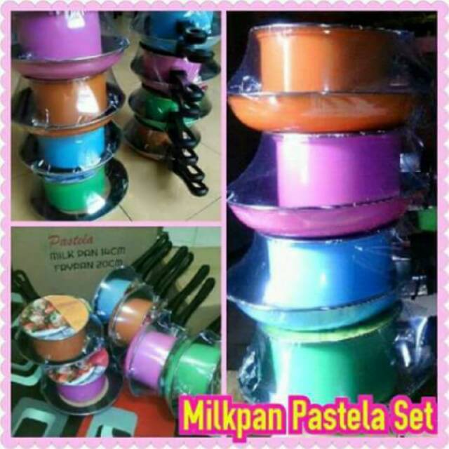 Pastela Panci Teflon + Panci Anti Lengket 1set Isi 2pcs / Milkpan Pastela Maspion