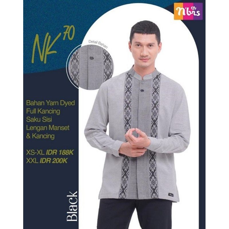 Koko Ayah NK 70 NK 72 Lengan Panjang Nibras Atasan Pria Nibras