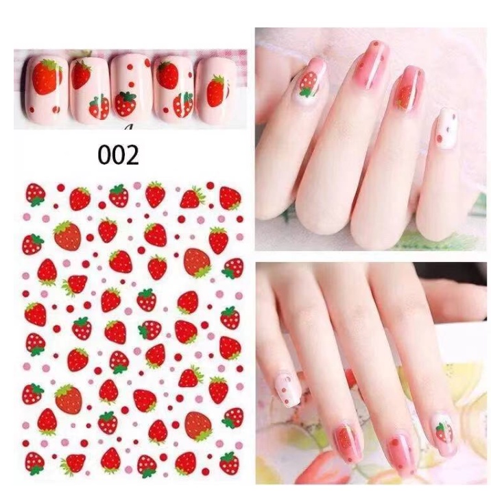 Stiker Kuku STRAWBERRY CHERRY Ultra Thin Nail Stickers