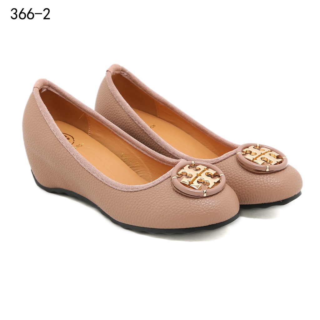 TB Wedges Shoes Togo Leather #366-2