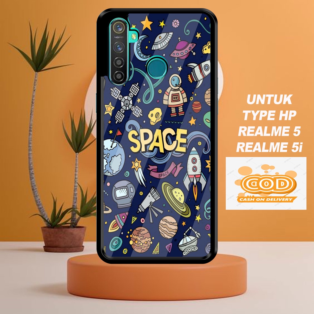 SRC - Case Realme 5 5i 5s Motif My galaxy nasa Casing Hardcase Glossy 2D Terbaru Silikon Softcase Ae