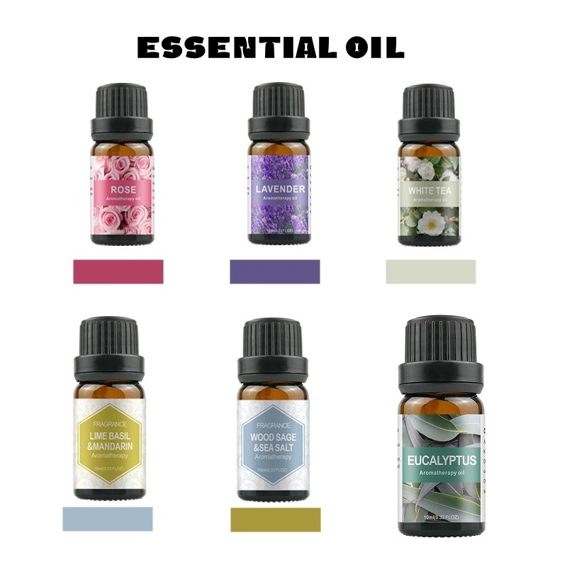 Minyak Esensial/Essential Oil/Pengharum Ruangan/Aromatherapy/Fragrance Oil Minyak Aromaterapi Aroma Pewangi Ruangan Humidifier Fragrance Olis Diffuser Aromaterapi 10ml Body Relax Skin Care Air Freshening