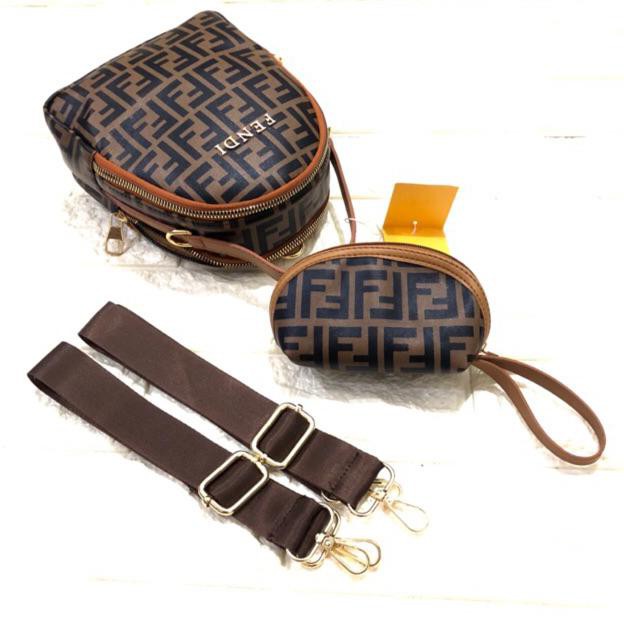 Tasbubu (Sale) Tas Wanita Batam Ransel Fendi Set Pouch 3In1 Lowienjan24
