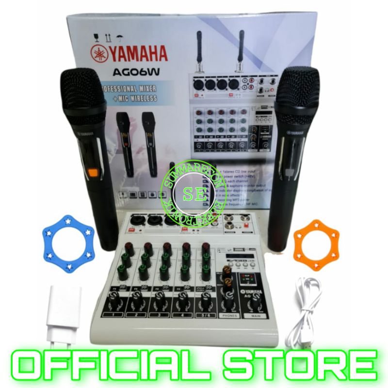 mixer audio 6 channel yamaha ag 06w usb bluetooth with mic wireless