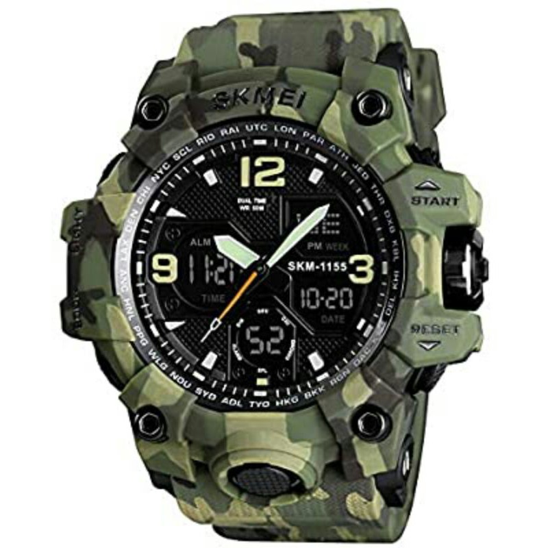 JAM TANGAN PRIA SKMEI ORIGINAL 1155B CAMO ARMY WATERRESIST