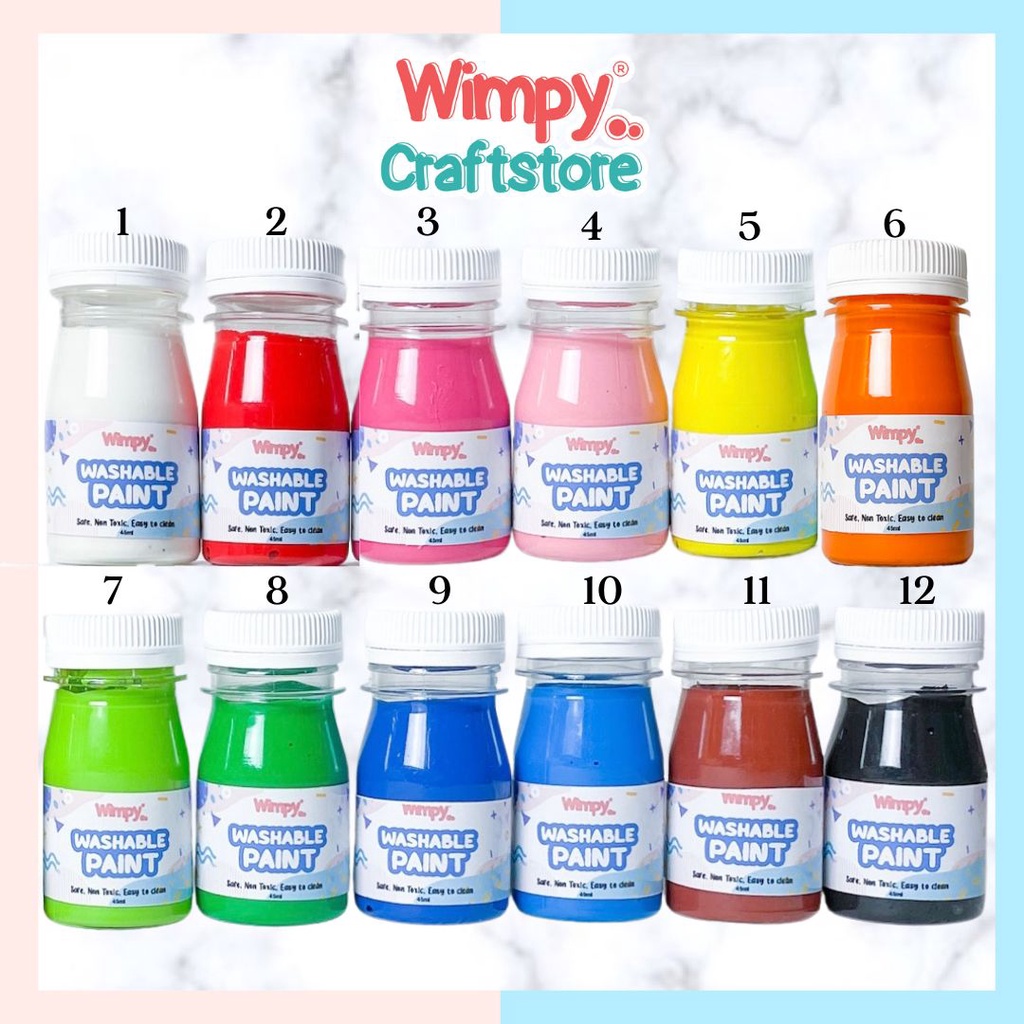 

Wimpy - Washable Paint Finger Paint Cat Poster Cat Air Cat Warna Lukis