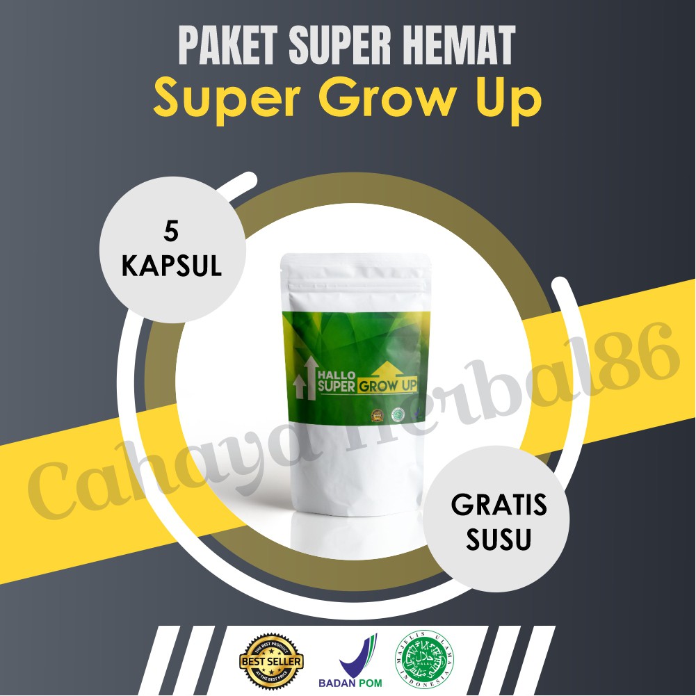 

Super Grow Up murah 5 kapsul gratis susu original / peninggi badan appeton/ obat peninggi badan