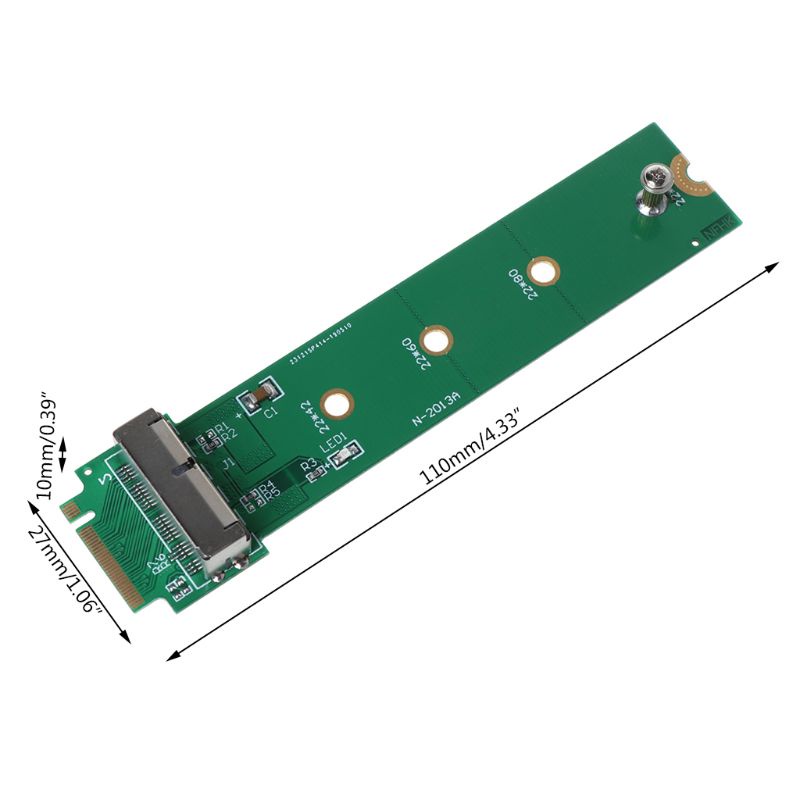 btsg For MacBook Air Pro 12+16 Pins SSD to M.2 Key M (NGFF) PCI-e Adapter Converter Card for PC Computer Accessories