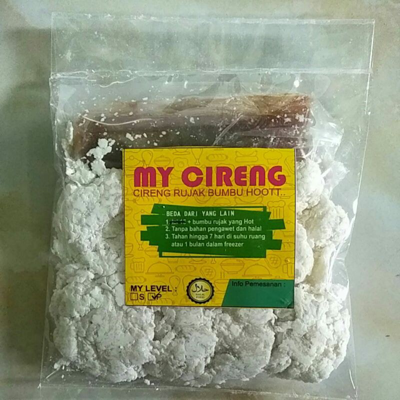 

rujak cireng my cireng samb hot dan yummy kemasan small (isi 10 cireng)