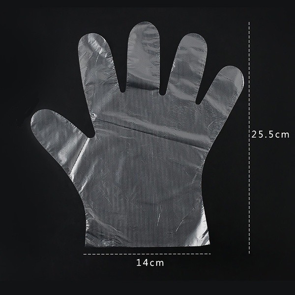 Grosir - F733 (100PCS/50PSG) Sarung Tangan Plastik Bening Steril Sekali Pakai / Hand Gloves