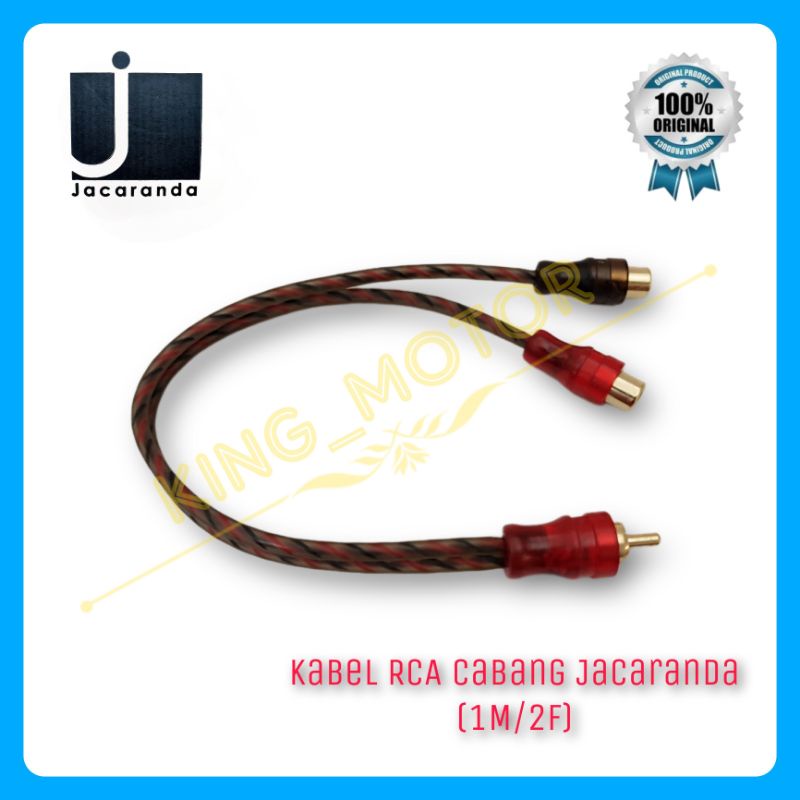 Kabel RCA Cabang 2 in 1 Jacaranda 1M/2F or 1F/2M