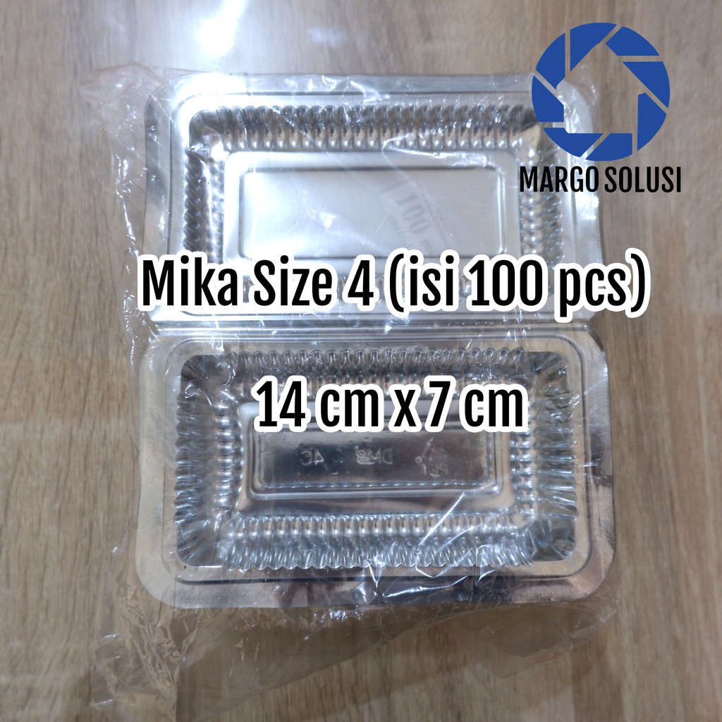 Ukuran 4 Mika plastik/mika nasi kuning/ mika makanan/ mika kotak kue kecil