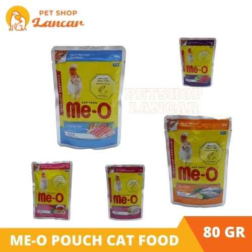 Meo Pouch Sardine Red Snapper In Jelly Makanan Kucing Basah 80gr