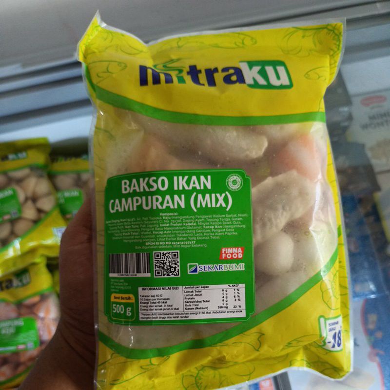 Jual Mitraku Bakso Ikan Mix 500gr Frozen Ikan Olahan Baso Ikan