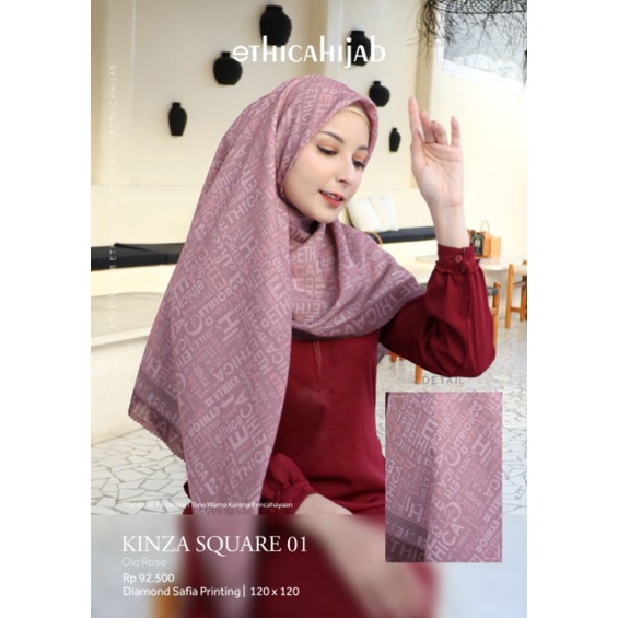 KINZA SQUARE 01 &amp; 02 © HIJAB SEGIEMPAT SYARI  MOTIF ETHICA