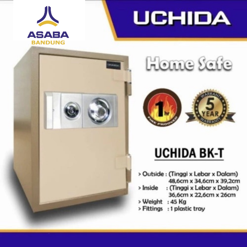 Brankas Asaba BK-T Tahan Api, Besi Kuat 490x347x390mm, Berat 51kg