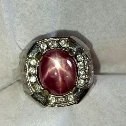 cincin batu permata Ruby star/Ruby Burma