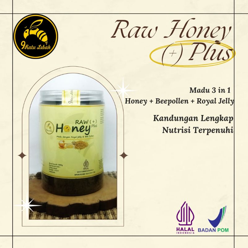 

Raw Honey Plus (Honey + Beepollen + Royal Jelly)9Ratulebah