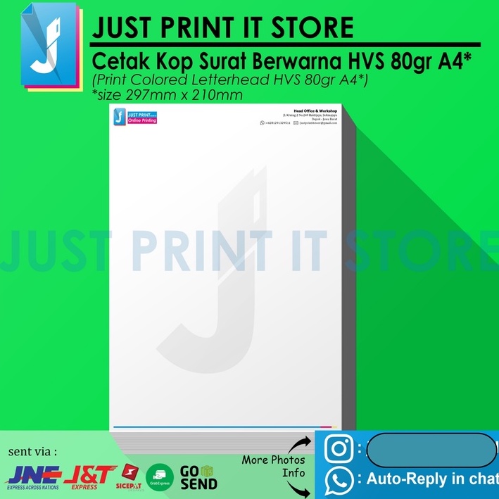 

Print / Cetak Kop Surat Berwarna HVS 80gr A4