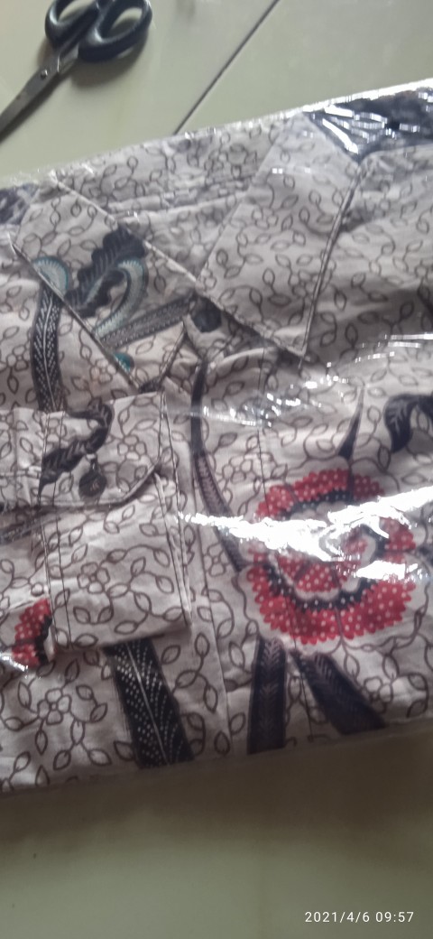 Kemeja Batik Pria Lengan Panjang Size M L Xl Hem Batik Panjang Premium