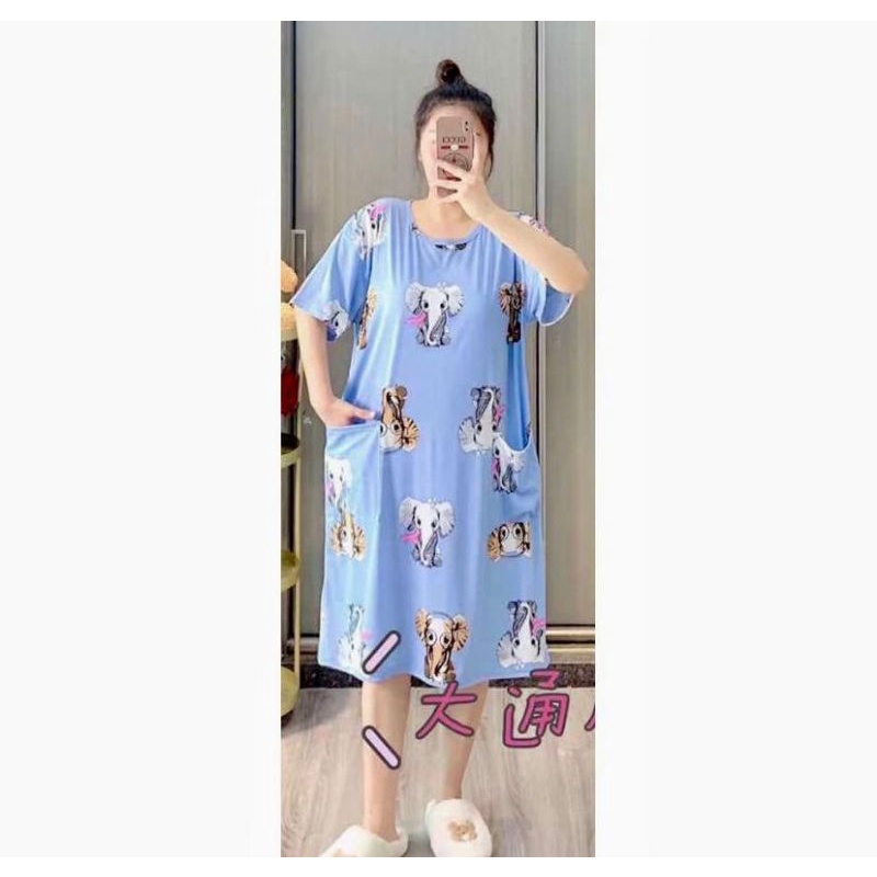 Daster import wanita jumbo baju daster wanita murah baju tidur daster piyama spandek Korea wanita