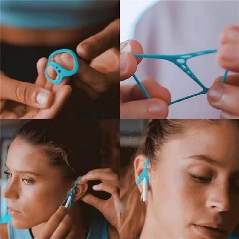 mrcaisen KARET TELINGA kuping earphone headseat airpods anti jatuh gym olahraga lari silicon murah