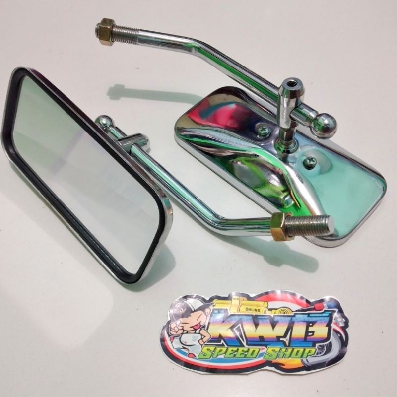 spion Retro kotak crome spion classic universal Honda GL CB Vario Beat Supra Revo dll