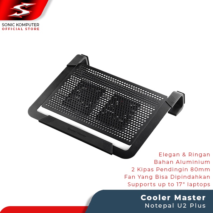 Kipas Laptop Cooler Master Notepal U2 Plus Cooling Pad Coolpad Fan