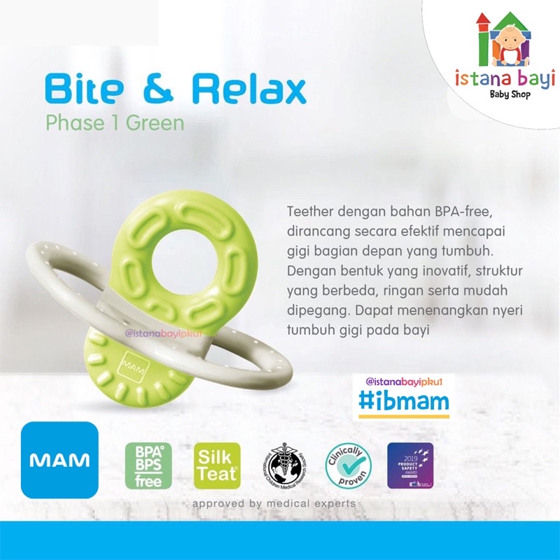 MAM Bite &amp; Relax Mini Teether - Gigitan Bayi